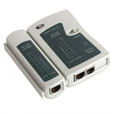 Network Cable Tester RJ45 RJ11 RJ12 CAT5 CAT6 UTP USB Lan Wire Ethernet Test Tool Kit with LED Indication Master and Remote for Clarify Countunuity Open Short Cross