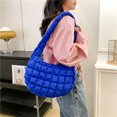 thumbnail image 1 of Bolso de hombro para mujer Bolso de mensajero en la nube Bolso sólidos casuales plisados ​​(Azul), 1 of 5