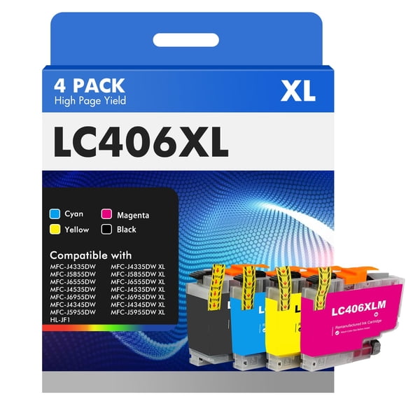 Cartuchos de tinta Toner H-Party LC406XL LC406 para impresora Brother