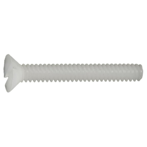 #6-32 x 1" Nylon Plastic Slotted Flat Head Screws MSFN-108 (20 pcs.)