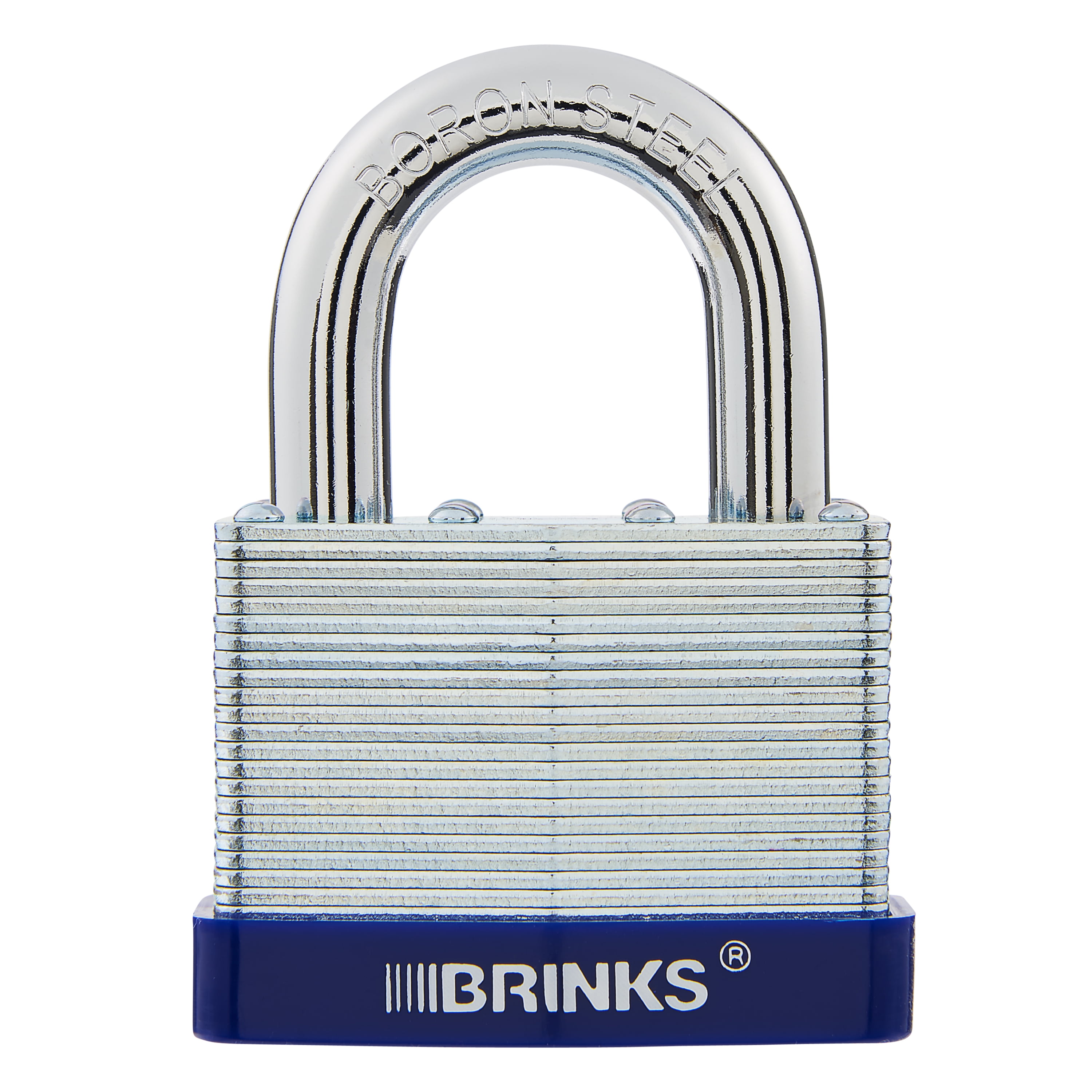 Brinks Laminated Steel Padlock, 60mm Body with 1-3/16 Boron Shackle