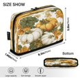 thumbnail image 3 of Standing Pencil Case with Base Large Capacity Stationery Pouch Pen Bag with Zipper for Women Men Vintage Pumpkin with Leaves, 3 of 7