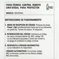 thumbnail image 2 of Control Compatible con Proyector Panasonic Philips pioneer Universal Funda para control remoto, 2 of 3