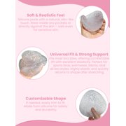 BIMEI Silicone Swimming Bra Inserts– Waterproof Reusable Triangle Breast Forms, Breathable Enhancers for Bikini & Swimwear, 1 Pair,Blue,#4