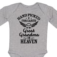thumbnail image 4 of Inktastic Handpicked for Earth by My Great Grandma in Heaven Boys or Girls Long Sleeve Baby Bodysuit, 4 of 5