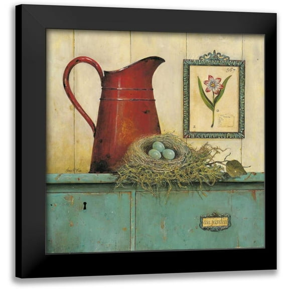 Fisk, Arnie 12x12 Black Modern Framed Museum Art Print Titled - Garden Room