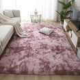 thumbnail image 3 of KWANSHOP Soft Velvet Shaggy Area Rug, Grey, 5' x 8', Non-Slip Bottom, 3 of 9