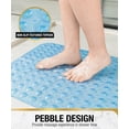 thumbnail image 4 of HITSLAM Shower Mat Non Slip,21x21 Bathtub Mat with Suction Cups and Drain Holes,Machine Washable Bathroom Shower Stall Floor Mat,Soft on Feet,Blue, 4 of 7
