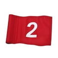 thumbnail image 3 of Langgg Drapeaux Rouges pour Intérieur et Extérieur Drapeau de Numéro Léger Options de Rangement Faciles pour Entraînement de Golf Drapeau de Golf Rouge No.2, 3 of 6