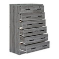 thumbnail image 5 of Home Furniture Cindy 7 Drawer Chest Wooden Dresser with Lock - Gray, 5 of 7