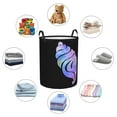 thumbnail image 6 of LNWH Laundry Basket, Black Magic Conch Pattern Foldable Laundry Hamper With Handles Waterproof, Medium Size, 6 of 8