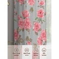 thumbnail image 3 of Red Floral Sheer Curtains for Living Room Bedroom Farmhouse Garden Flowers Botanical Sheer Curtains 84 Inch Long 2 Panels Set Light Filtering Curtain Window Treatments Drapes for Dining Room, 3 of 6