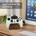 thumbnail image 2 of 1 piece, solid wood game controller stand, desktop game controller storage rack, suitable for Xbox, PS4, PS5. The best gift for your son, husband, or boyfriend., 2 of 7