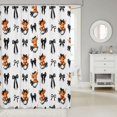 thumbnail image 2 of Manfei Chic Black Bow Shower Curtain 72Wx78L,Cute Highland Cattle Bath Curtain, 2 of 5