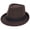 Brown, variant on BadPiggies Elegant Fedora Hat for Men Women Short Brim Roll Up Trilby Hats with Embellishment Band (Black)