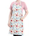 thumbnail image 5 of Pioneer Flower Floral Print Pattern Apron for Women and Men, Cotton Linen Waterproof with Pockets, Adjustable, 33x27 Inch for Kitchen, Gardening, BBQ, Salon, 5 of 6