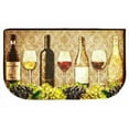 thumbnail image 4 of Kashi Home Kitchen Rug, Area Rug, Mat, Beautiful Print Non-Skid Latex Back Borgogna 3pc Set (2 18x30 D Shape & 1 20x40), 4 of 4
