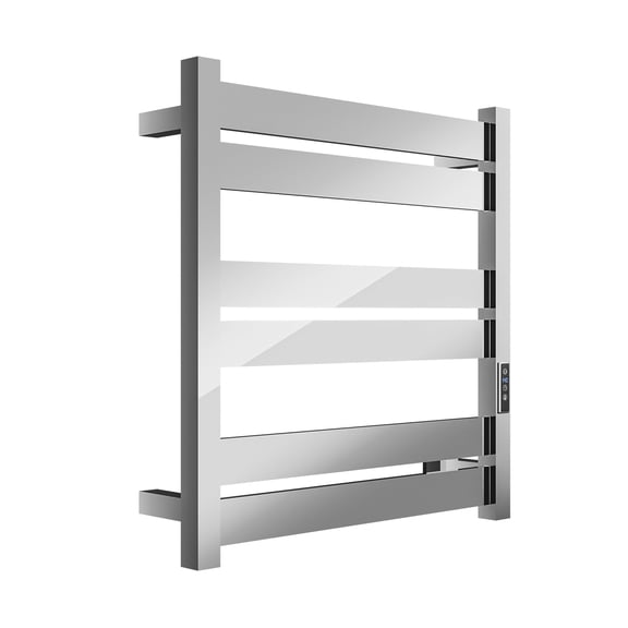 Starling Series 6-Bar Wall Mounted Electric Bathroom Warmer Rack in Polished Chrome Finish Stainless Steel