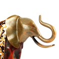 thumbnail image 4 of Escultura metálica de elefante artesanal - Decoración moderna para hogar con diseño abstracto y pintura ecológica, símbolo de prosperidad (25.5x21.5cm), 4 of 6