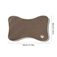 thumbnail image 3 of Nebwoak Silicone Pet Feeding Mat for Dogs and Cats, Waterproof Non-Slip Easy to Clean, 40x30cm Heat Resistant Durable Pet Food Placemat, Coffee, 3 of 6