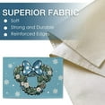 thumbnail image 2 of Winter Mouse Wreath Placemats Set of 4, Blue Snowflake Poinsettia Cotton Polka Dots Bow Dining Table Place Mats, Christmas Holiday Seasonal Kitchen Decor Home Decoration 12 x 18 Inch, 2 of 5