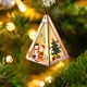 thumbnail image 1 of cpengpj LED Light Up Christmas Cabin Handmade Wooden House Decor with Snowman and Tree for Parent-Child Activities, White, 1 of 6