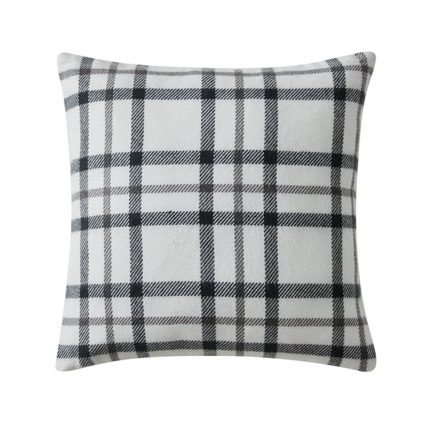 My Texas House Tatum Plaid Square Decorative Pillow Cover, 20" x 20