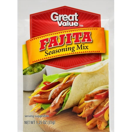 (4 Pack) Great Value Fajita Seasoning Mix, 1.25 (Best Fajita Seasoning Recipe)
