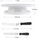 thumbnail image 3 of Plato giratorio para pasteles con 2 espátulas para glaseado y 3 glaseado más suaves, soporte giratorio para pasteles, suministros para pasteles blancos para hornear, 11 pulgadas Namotu WMZL-756, 3 of 7