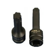 TEMO IP60 3 Inch (76 mm) Long Black Impact Torx Plus 6 Point Socket Bit 1/2 Inch (12.7 mm) Square Drive Auto Repair Tool