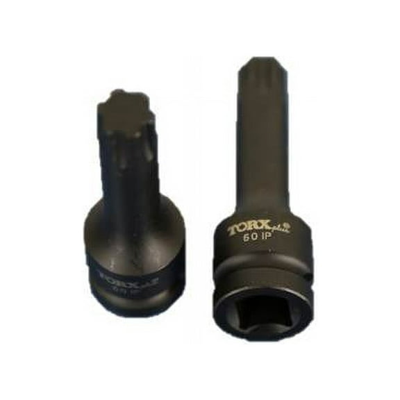 TEMO IP60 3 Inch (76 mm) Long Black Impact Torx Plus 6 Point Socket Bit 1/2 Inch (12.7 mm) Square Drive Auto Repair Tool