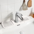 thumbnail image 3 of Panxico Drain Rack Kitchen Essentials Kitchen Sink Splash Guard Silicone Faucet Handle Sink Guard Kitchen Sink Sponge Holder Kitchen Sink Faucet Faucet Pad White 1A, 3 of 3