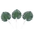 thumbnail image 5 of FRCOLOR 10Pcs High Simulation Leaf Shaped Artificial Monstera Plant For Flower Arrangement Office Decor Faux Leaves, 5 of 8