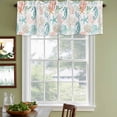 thumbnail image 3 of Teal Red Seahorse Coastal Curtain Valances for Windows, Kitchen Valance Window Treatments Panel 2 Pack, Nautical Beach Coral Starfish Rod Pocket Short Curtains for Bathroom Bedroom 42 x 18 Inch, 3 of 8