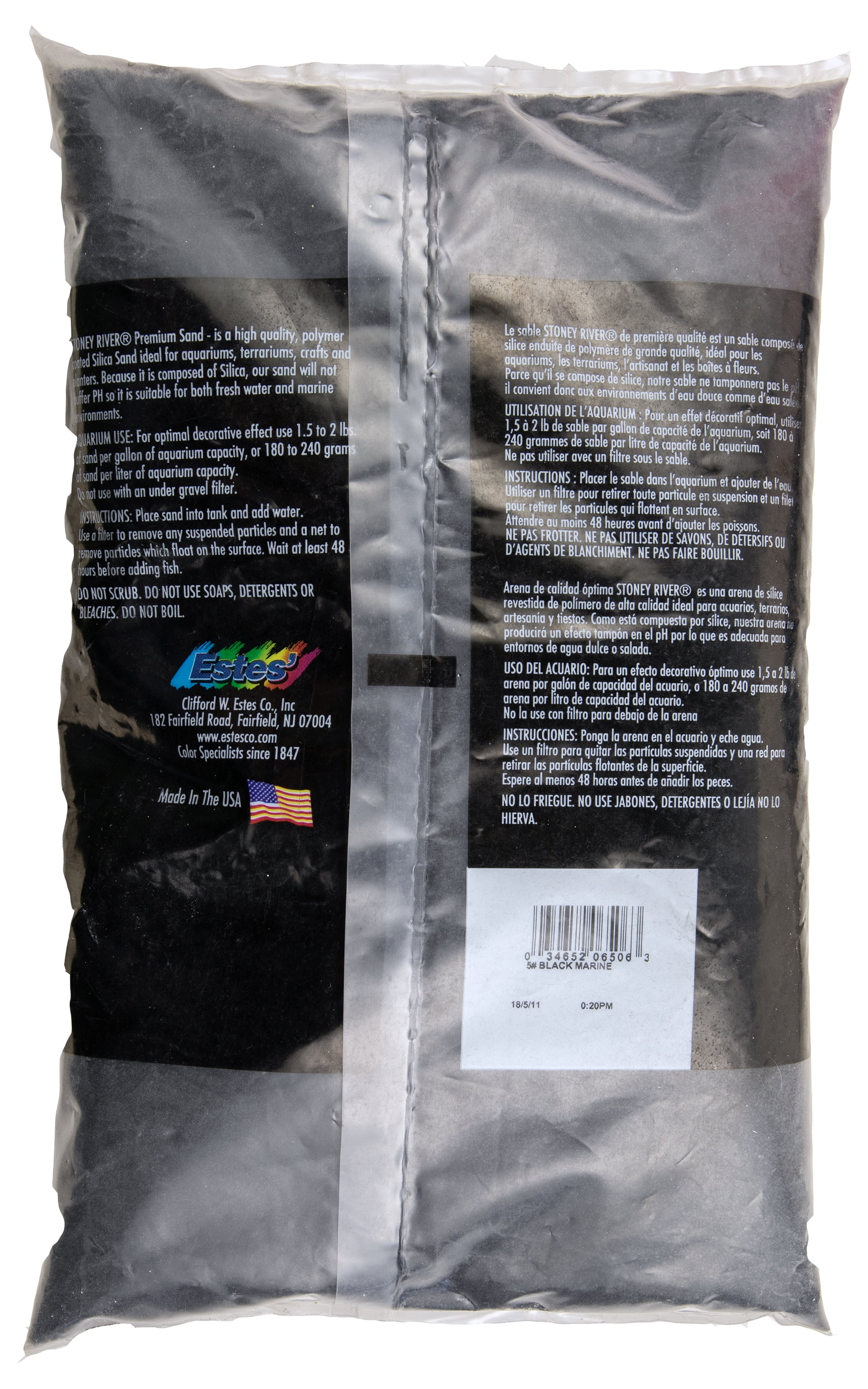 (2 pack) Stoney River Black Aquatic Sand 5-Pound Bag