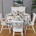 thumbnail image 2 of Pioneer Flower Floral Print Pattern Round Tablecloth 60"x60",Wrinkle Wipeable Table Cloth for Kitchen Dining Room Picnic Patio Party, 2 of 6