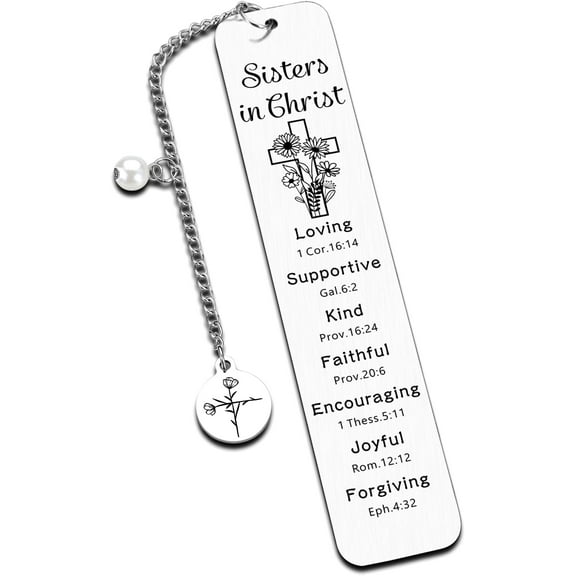 Sisters in Christ Gifts for Women Christian Gifts for Women Faith Religious Gifts for Sister in Christ Secret Sister Gifts for Women Christian Cross Bookmark Baptism Gift for Girl Stocking Stuffers
