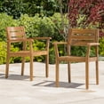 thumbnail image 6 of Stanley 71" Wood Teak Finish Outdoor Dining Table with Chairs, Teak 7 Count, 6 of 9