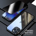 thumbnail image 2 of IBAOLE Privacy Magnetic Case Compatible with iPhone 12 Pro Max Anti Peeping Double Sided Tempered Glass Magnet Absorption Metal Bumper with Anti-Spy Privacy Screen ProtectorBlack, 2 of 7