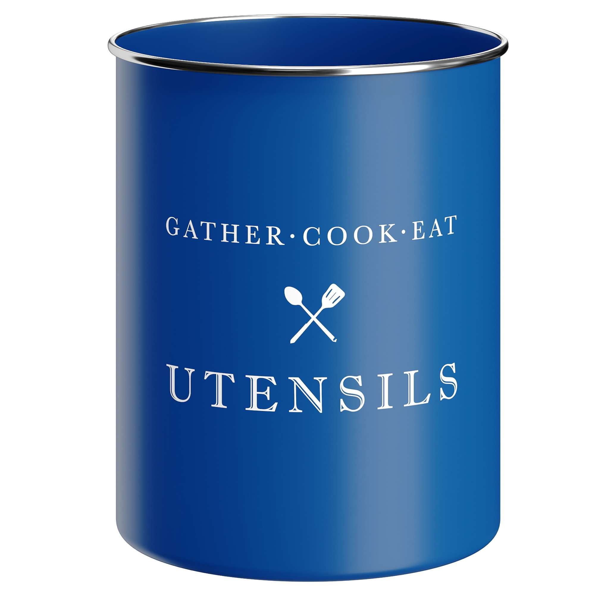 Barnyard Designs Metal Utensil Crock Holder, Rustic Farmhouse