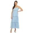 thumbnail image 6 of White Mark Women's Scoop Neck Tiered Maxi Dress, 6 of 7