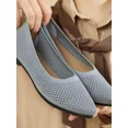 thumbnail image 5 of Zapatos planos de mujer con suela de punto suave puntiaguda, zapatos transpirables y cómodos, primavera y otoño 2024, recién llegados, 5 of 5