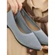 thumbnail image 5 of Zapatos planos de mujer con suela de punto suave puntiaguda, zapatos transpirables y cómodos, primavera y otoño 2024, recién llegados, 5 of 5