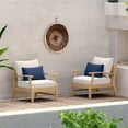thumbnail image 2 of RST Brands Kooper 2 Piece Acacia Wood Outdoor Club Chairs - Bliss Ink/White, 2 of 7
