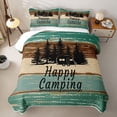 thumbnail image 2 of Erosebridal Camper Twin Quilt Set, Happy Camping Twin Coverlet Set, 2-Piece 1 Bedspread and 1 Pillowcase, 2 of 7