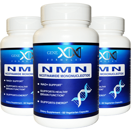 Genex NMN Supplement 250mg per Serving - DNA Repair, Energy Metabolism, 180 White Veggie Capsules (3-Pack)