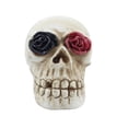 thumbnail image 1 of Billuyoard Estatua de calavera con resina ligera Calavera de simulación Esqueleto vívido Calavera Diversión Calavera de Halloween Flor Decoración de Kits de decoración para fiestas Billuyoard HA015733-00, 1 of 1