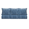 thumbnail image 2 of Humble and Haute Graphic Indigo and Navy Indoor/Outdoor Sofa Pillow and Cushion Set 23.5" x 23" x 5", 2 of 5