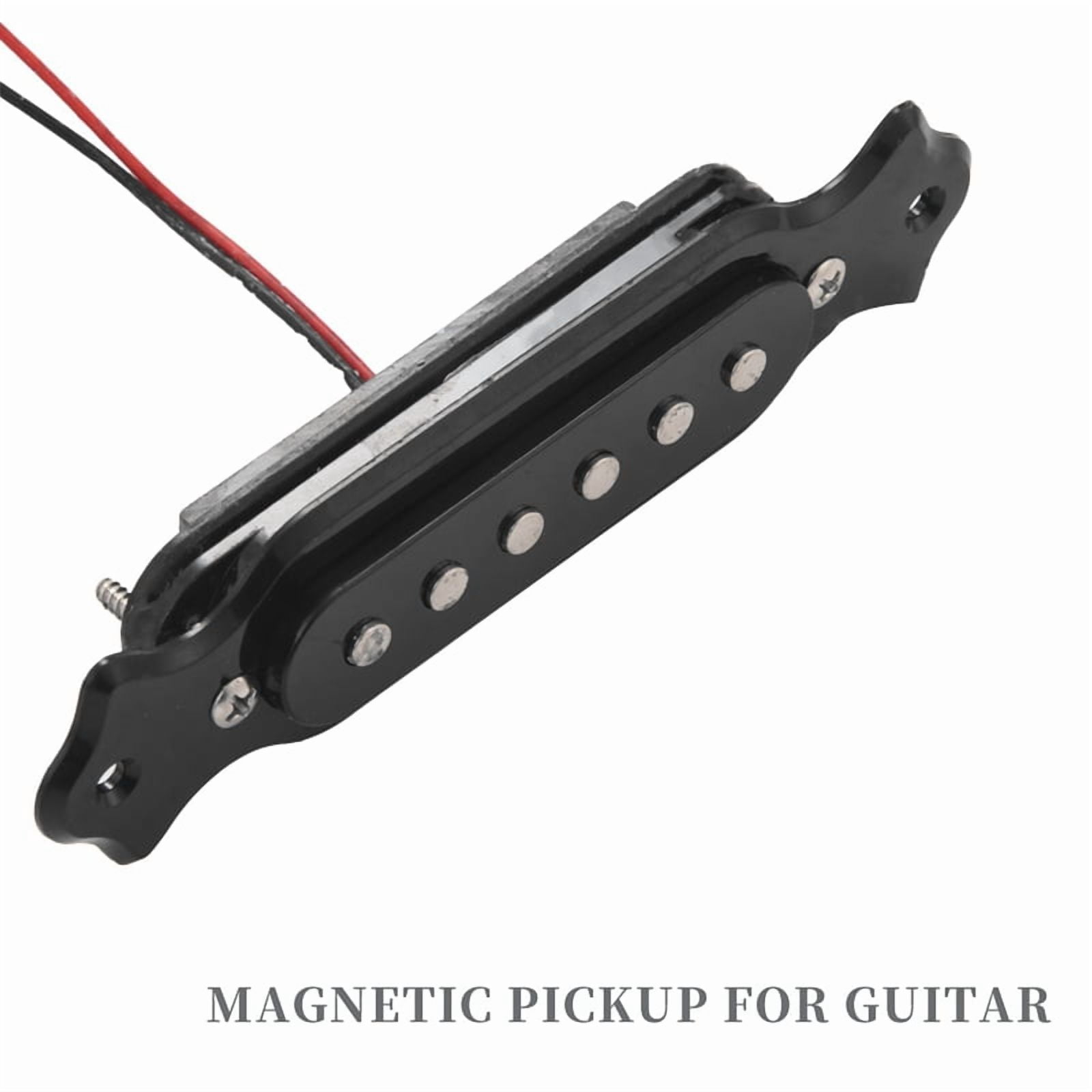 4X Magnetic Acoustic Pickup for Guitar Black