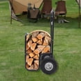 thumbnail image 6 of 220lbs Firewood Log Rack Cart Carrier Wood Dolly Mover Hauler Holder Wheel Firewood Storage Cart, 6 of 16